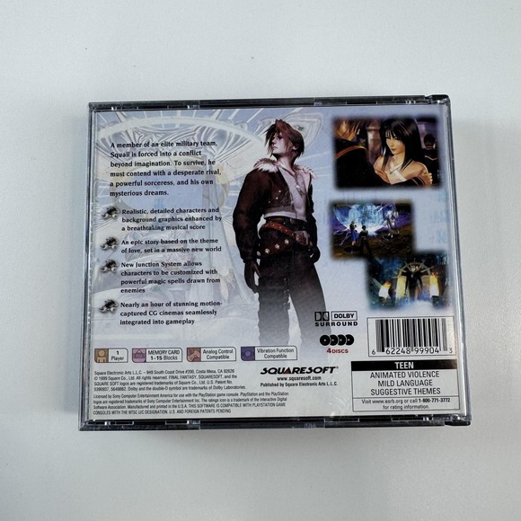Final Fantasy VIII Sony PlayStation PS1 Black Label 4-Disc Set CIB‎ Squaresoft - Picture 2 of 10